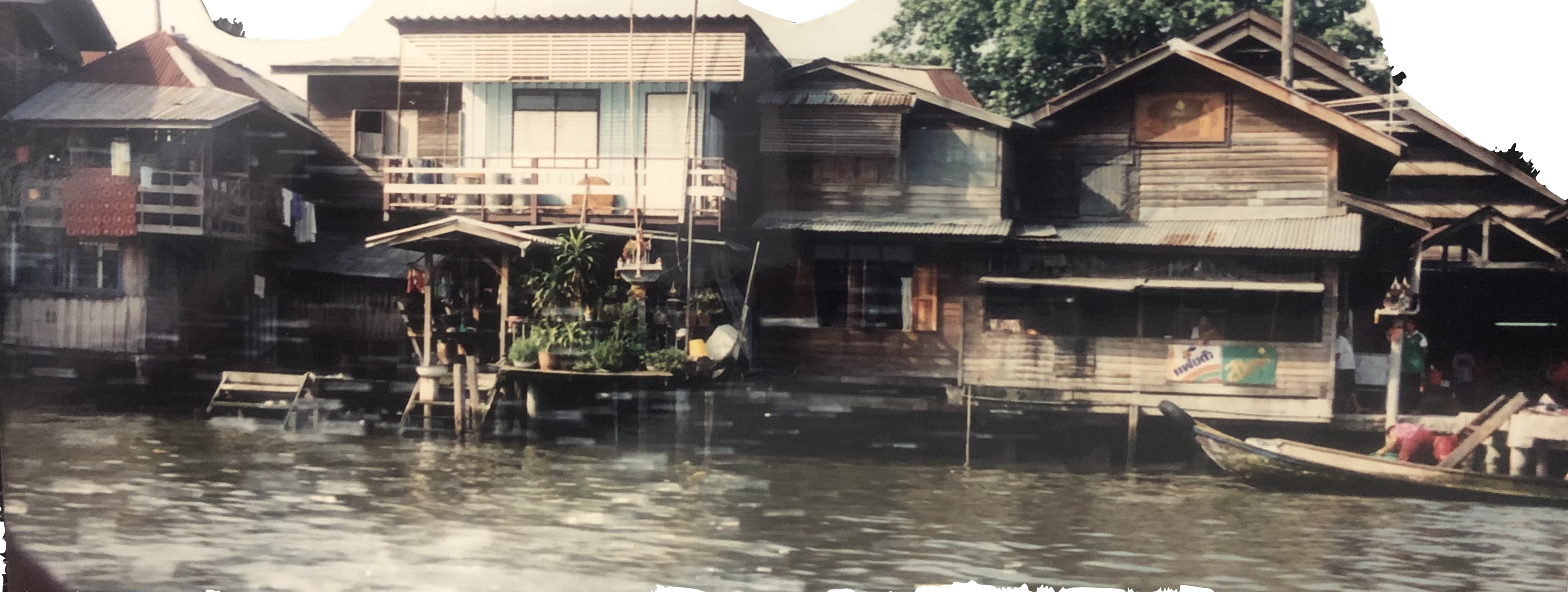 Bangkok river houses 1995
