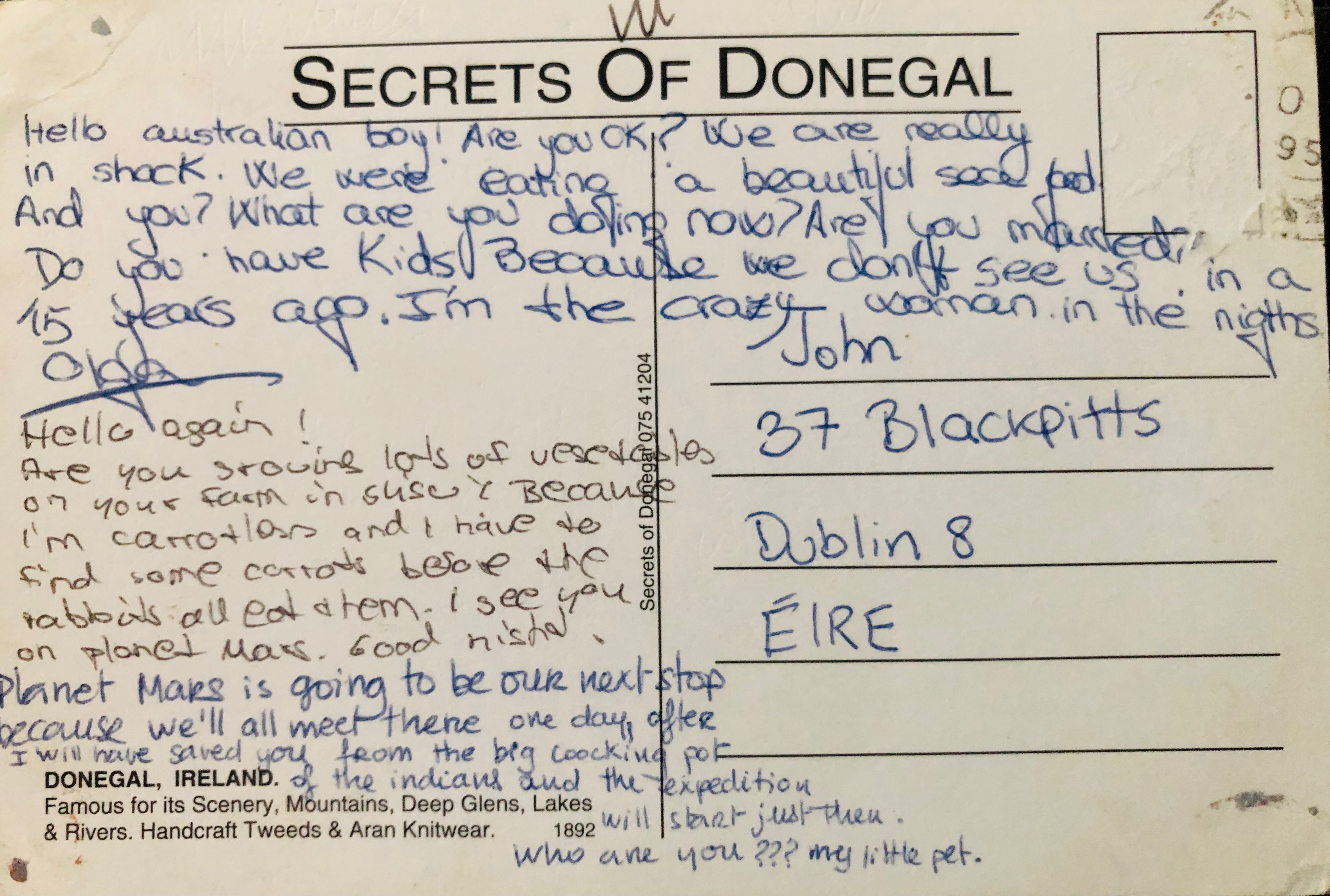 postcard from donegal 1995